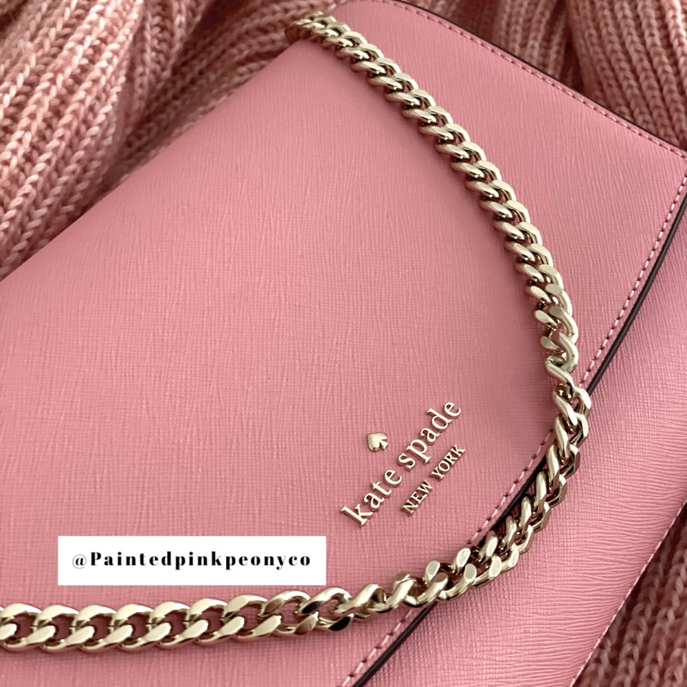 Sold!! KATE SPADE | Pink Carnation Purse Crossbody Shoulder Bag - Picture 13 of 14